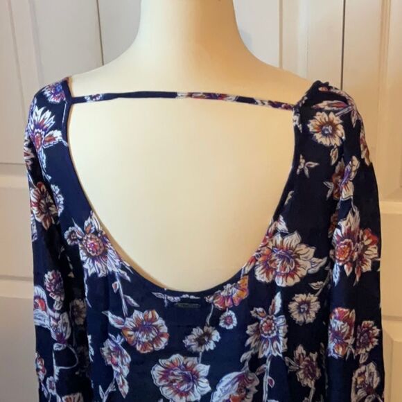 Billabong Floral Boho Peasant Top Heart Strayed Medium New - Picture 5 of 5